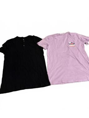 H&M Boys Lot of 2 Black & Purple T-Shirts Size US 20 (XXL)